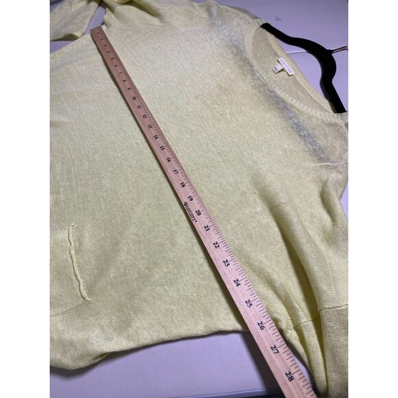 Eileen Fisher Yellow Organic Linen Lightweight Sweater Size Medium Long Sleeve - Picture 5 of 15